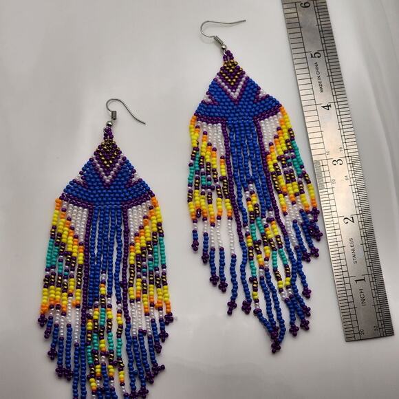 Boho Beaded Earrings - Picture 3 of 4